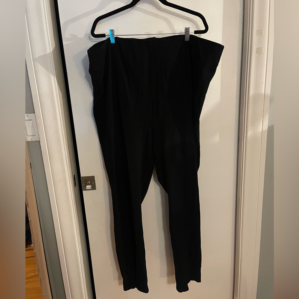 Comfy Skinny Black Pants with Split